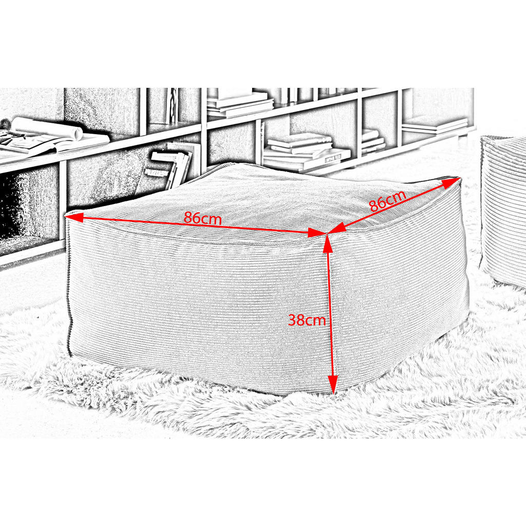 Thumbnail - Kawola Hocker, Grau, Textil, Rechteckig, 86x38x86 cm, Wohnzimmer, Hocker, Sitzhocker