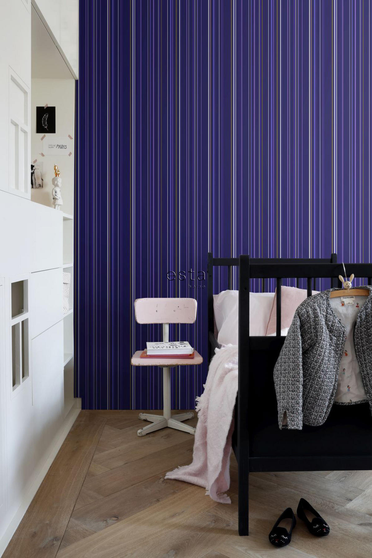 TAPETE Streifen 53 cm x 10.05 m - Braun, Papier (53/1000cm) - ESTAhome