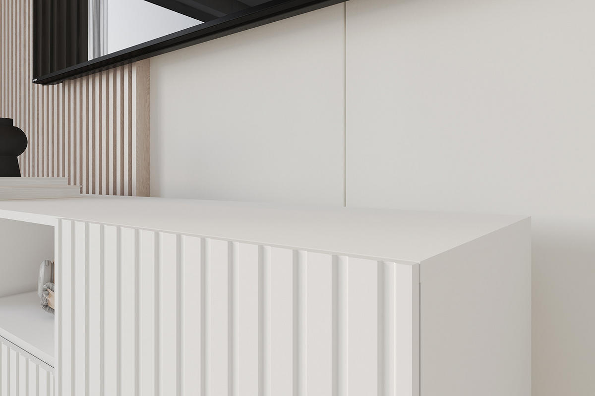LOWBOARD KITO-S 140x50x41 cm - Weiß - Schwarz/Weiß, Holzwerkstoff (140/50/41cm) - ALTDECOR