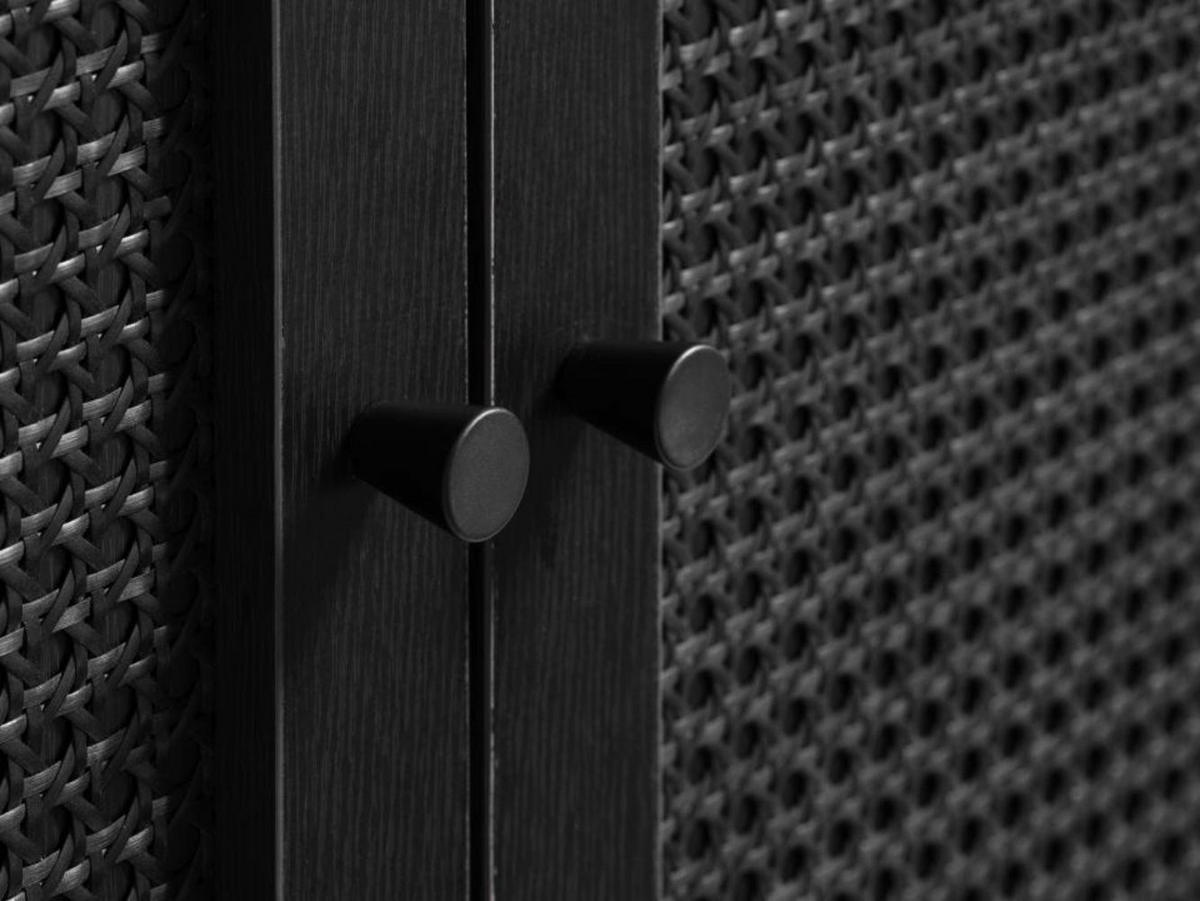 HIGHBOARD Mogest 2-türig 80 cm - Schwarz, Holzwerkstoff/Kunststoff (80/135/40cm) - Selsey