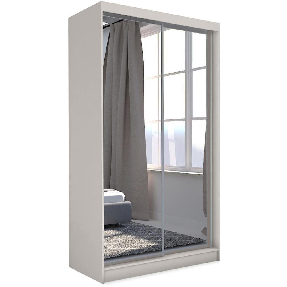 SCHWEBETÜRENSCHRANK Debra II 120/216/61 kaschmir mit Spiegel und Schubladen - Kaschmir, Holzwerkstoff (120/216/61cm) - Beautysofa