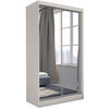 SCHWEBETÜRENSCHRANK Debra 120/216/61 kaschmir mit Spiegel - Kaschmir, Holzwerkstoff (120/216/61cm) - Beautysofa