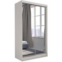 SCHWEBETÜRENSCHRANK Debra 120/216/61 kaschmir mit Spiegel und Schubladeneinsätze - Kaschmir, Holzwerkstoff (120/216/61cm) - Beautysofa