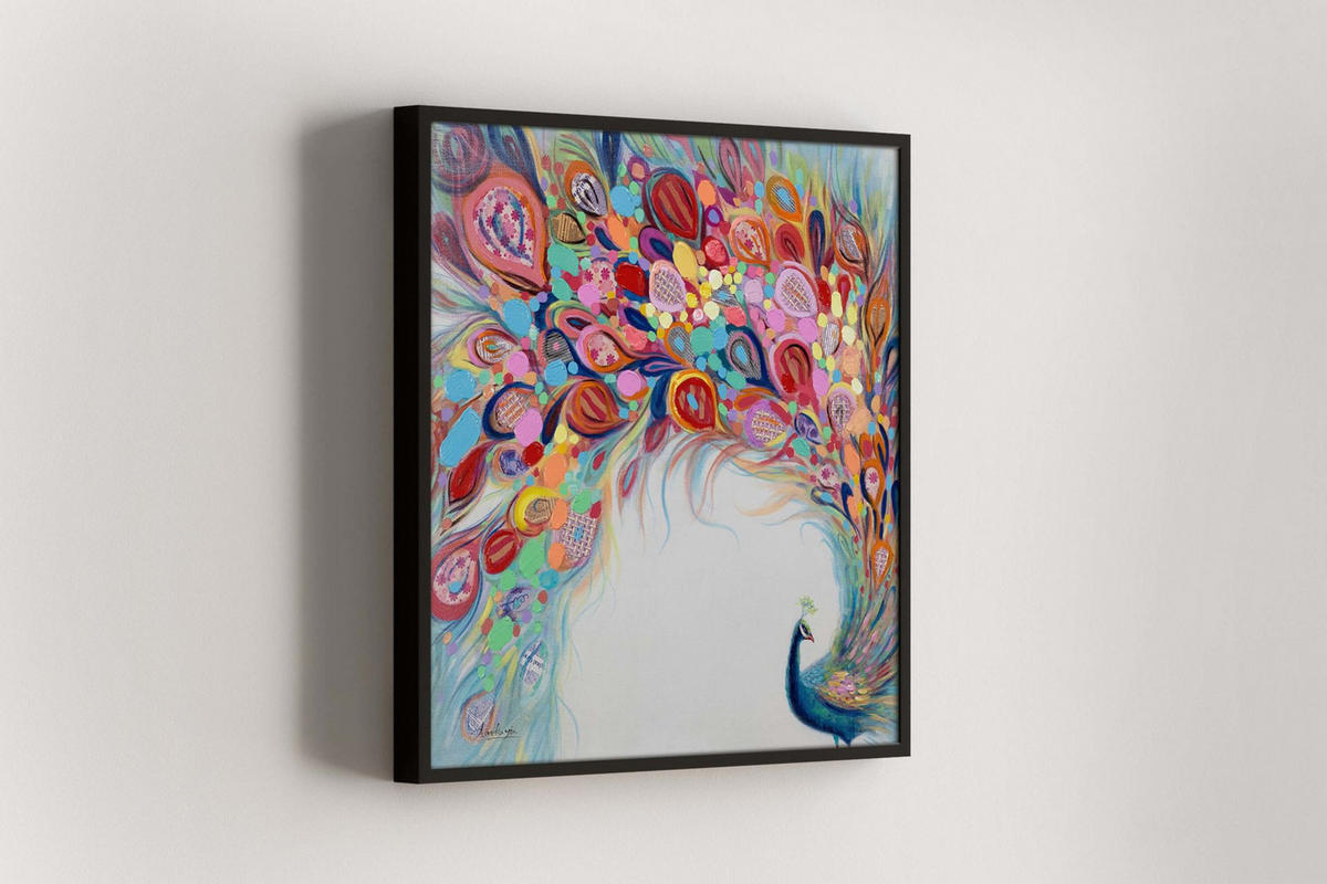 ÖLGEMÄLDE 80/80 cm - Multicolor, Holz/Textil (1.6/80cm) - KUNSTLOFT