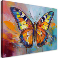 LEINWANDBILD Bunter Schmetterling - Multicolor, Textil (120/80cm) - Feeby