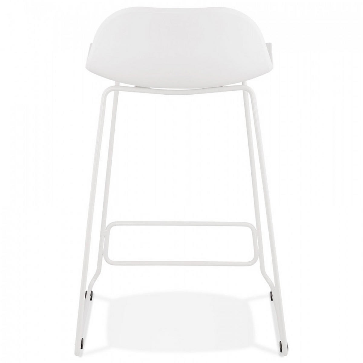 BARHOCKER Weiß 49x85x53cm - Weiß, Kunststoff/Metall (49/85/53cm) - AlterEgo