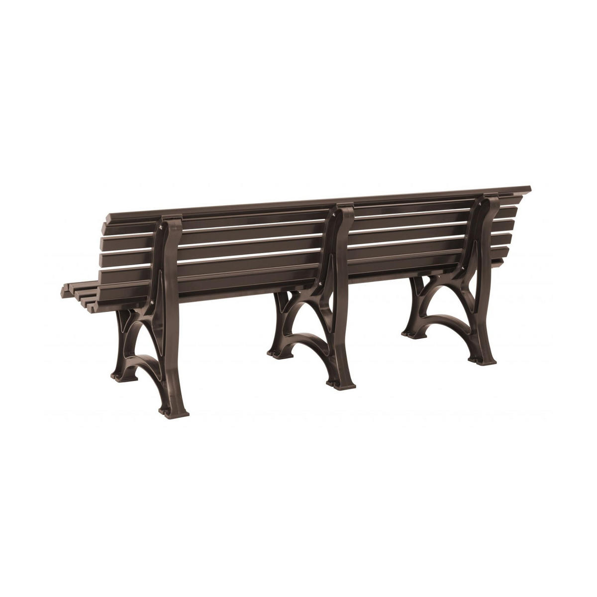 GARTENBANK Jamaika 4 Sitzer Braun 80 x 200 x 64 cm Witterungskunststoff & UV Beständiger Kunststoff - Braun, Kunststoff (200/80/64cm) - PROREGAL