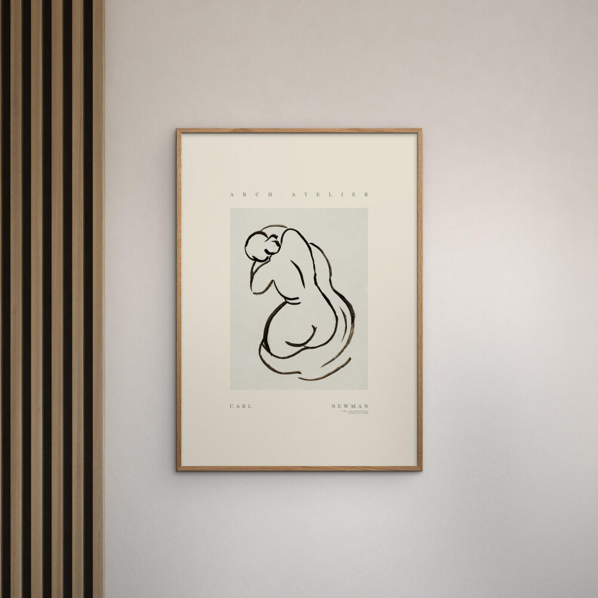 POSTER mit Rahmen Arch Atelier - Carl Newman 03 - Eichefarben/Naturfarben, Holz/Papier (70/100cm) - Poster&Frame