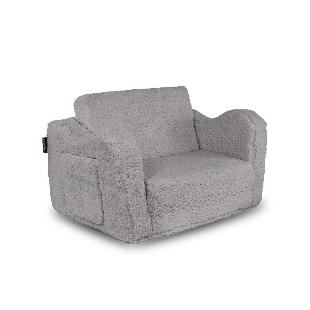 KINDERSESSEL Conni Grau 60 x 36 cm ausklappbar - Grau, Textil (60/36/36cm) - Vicco