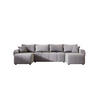 WOHNLANDSCHAFT MOLISA U Itaka 50 mit Schlaffunktion - Grau, Textil (303/82/208cm) - Bedante
