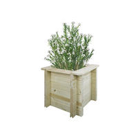 HOCHBEET HOLZ - 38x38xH35 cm - M610 - Beige, Holz (38/35/38cm) - Timbela