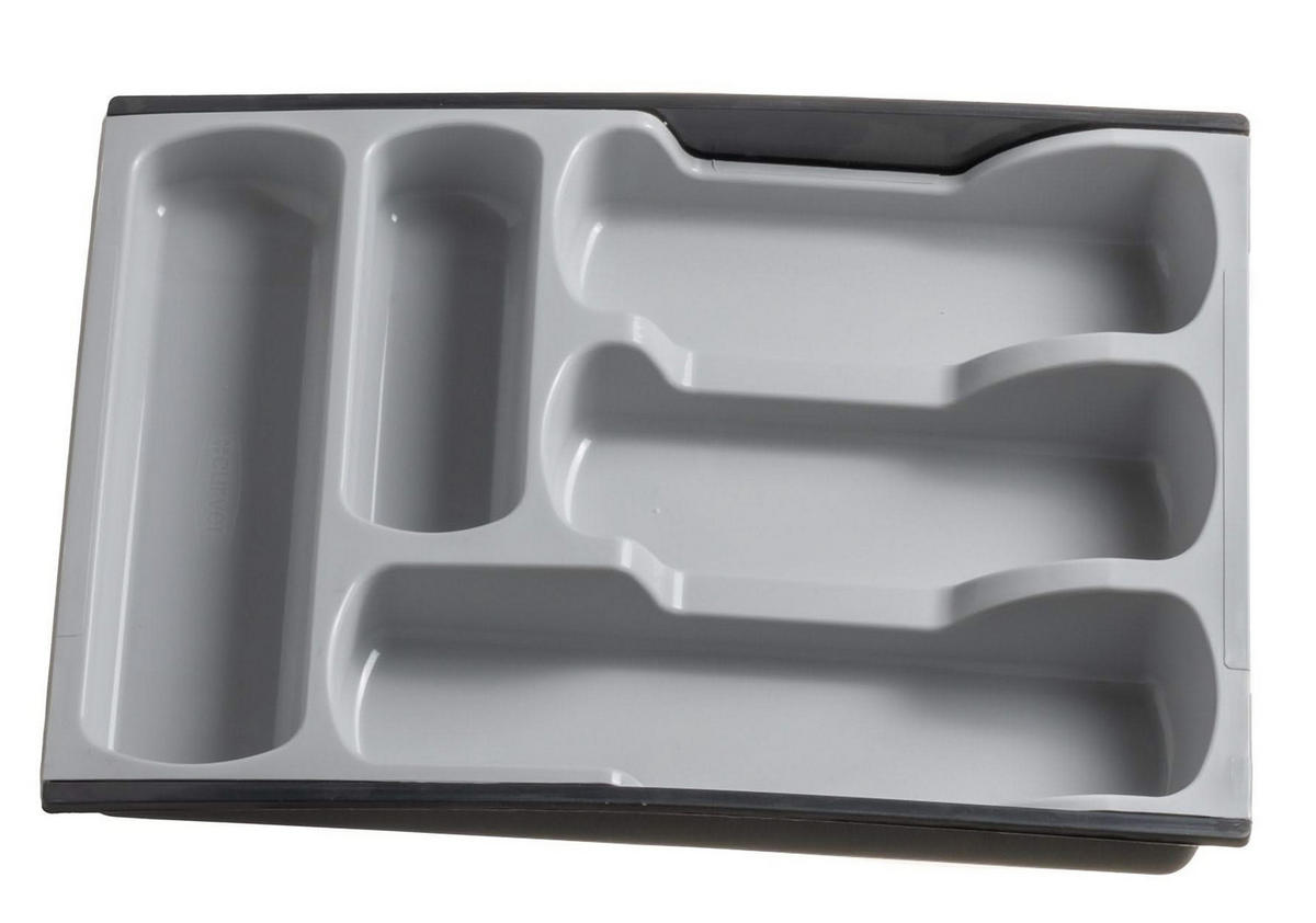 BESTECKKASTEN Verstellbarer Besteckeinsatz 6-Fächer - Grau, Kunststoff (30/6/51cm) - Curver