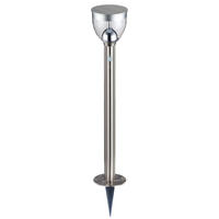 LED AUSSENLEUCHTE Edelstahl Silber - Silberfarben, Kunststoff/Metall (15/15/95cm) - Globo Lighting