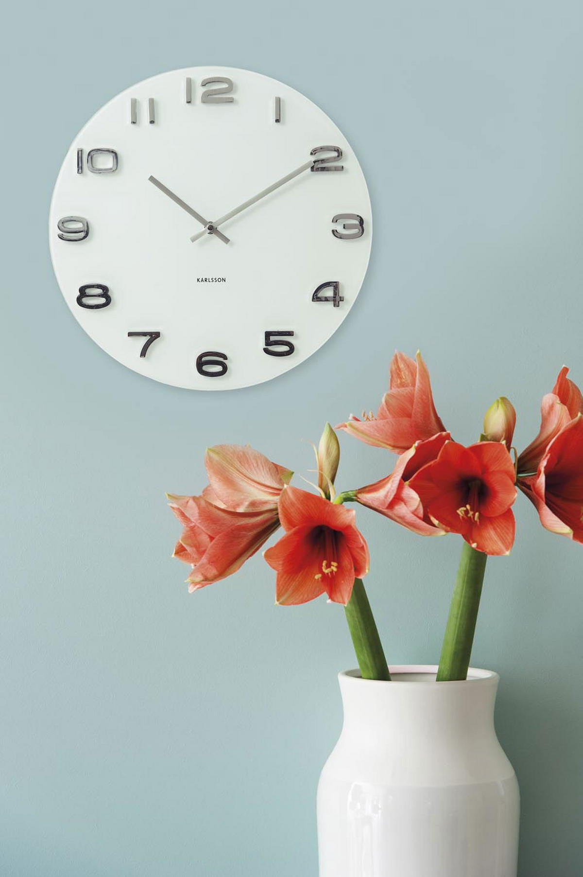 WANDUHR Vintage Ø35 cm - Weiß, Glas (35/35/4cm) - Karlsson