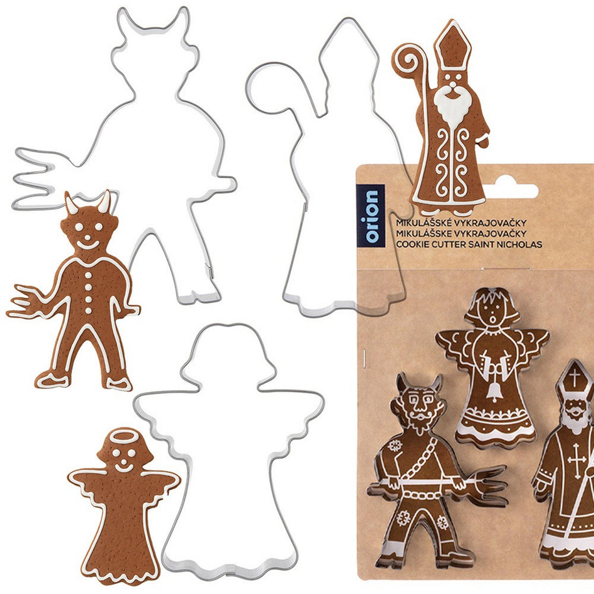 AUSSTECHFORMEN-SET Weihnachten 3-teilig Silber - Silberfarben, Metall (4/1.5/6.5cm) - Orion 