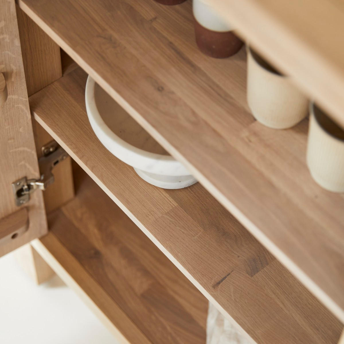 ANRICHTE Volute Natur aus Eiche - Naturfarben, Holz (181/100/47cm) - Tikamoon