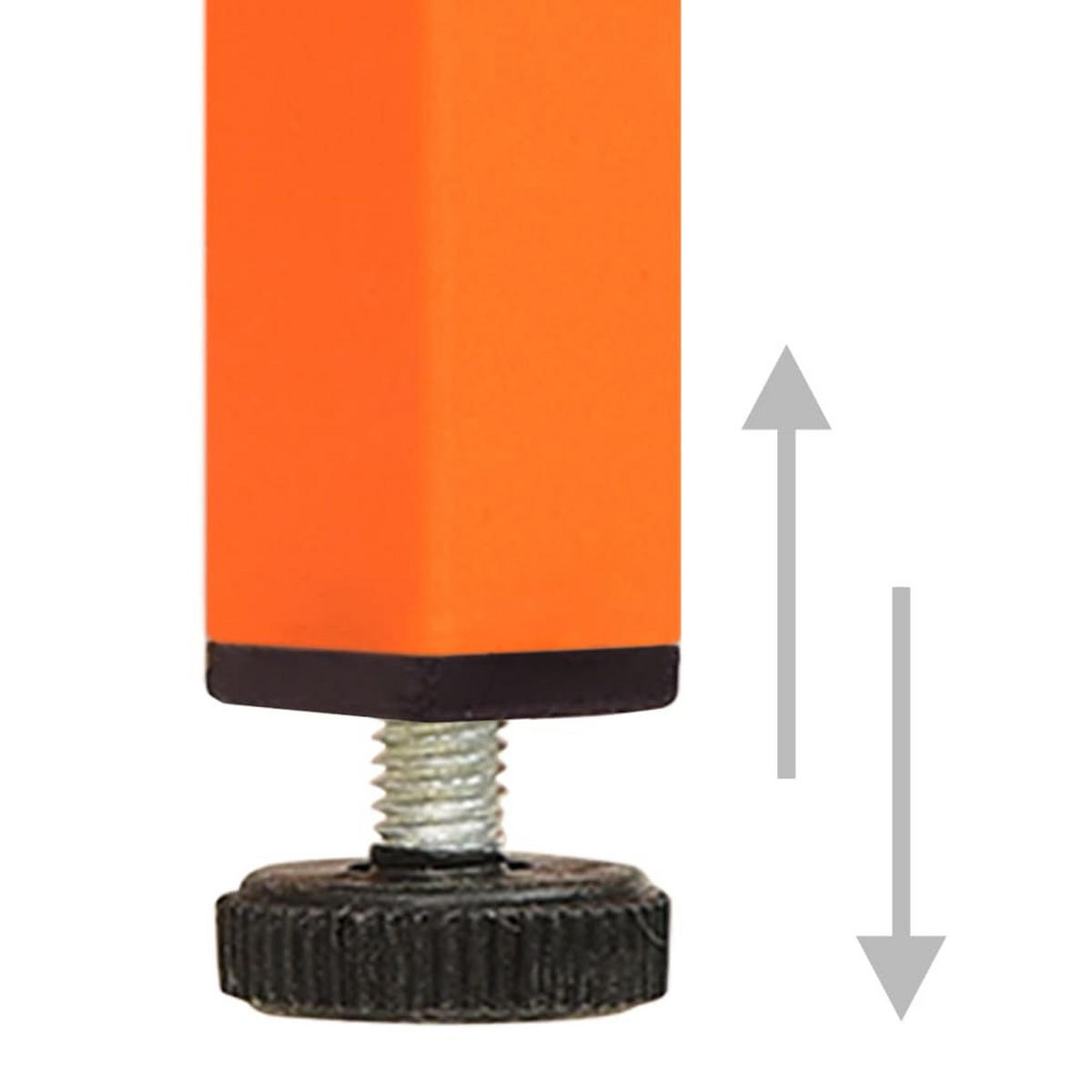 LOWBOARD mit 2 Türen, 1 Regal 105/35/50 cm aus Stahl in Orange - Orange, Metall (105/50/35cm) - vidaXL
