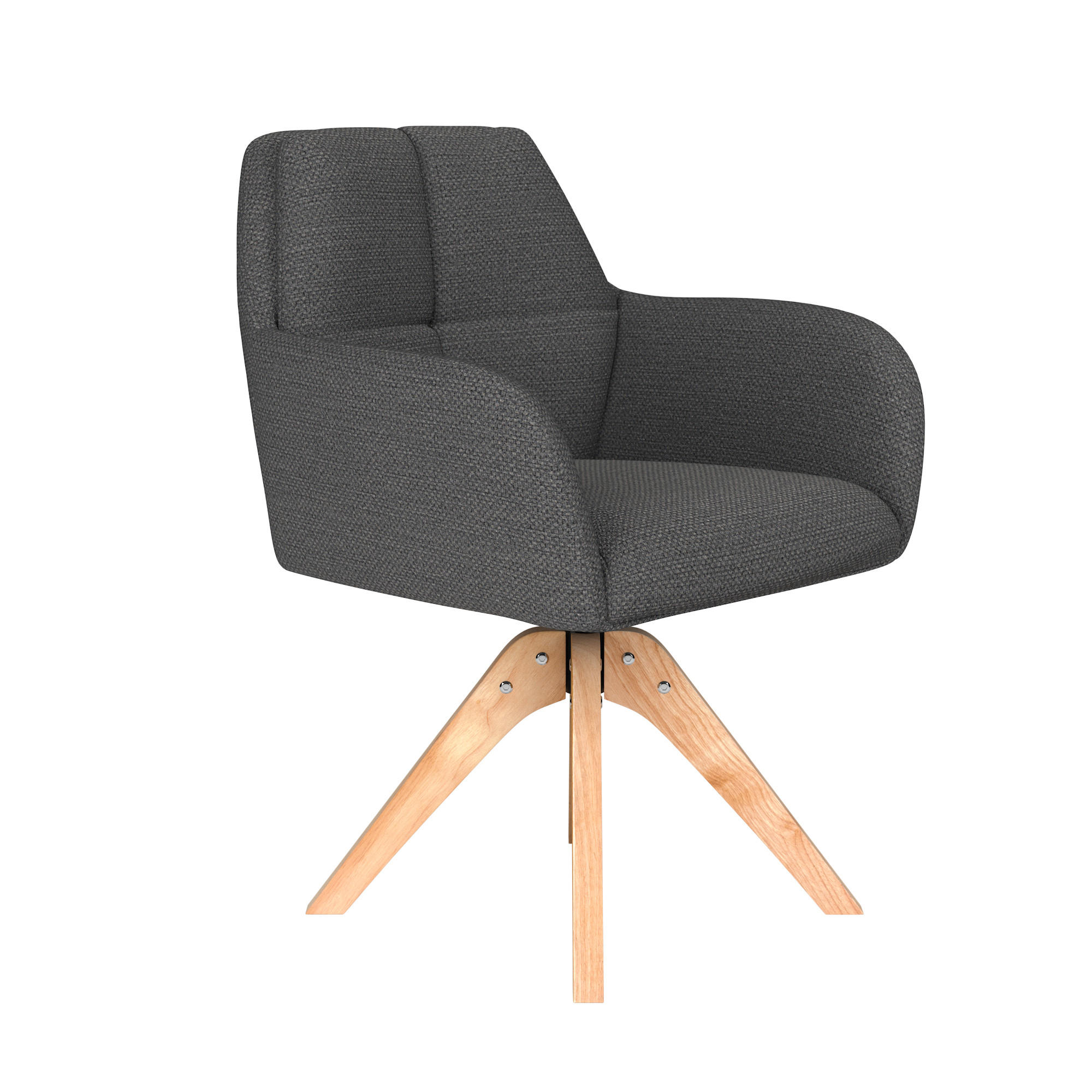 ESSZIMMERSTUHL Pete - Grau - 62/63/85 cm - Grau, Textil (63/85/62cm)