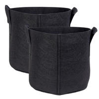 PFLANZSACK Vliesstoff 35/30 cm (2-tlg. Set) - Schwarz, Textil (30cm) - Intirilife