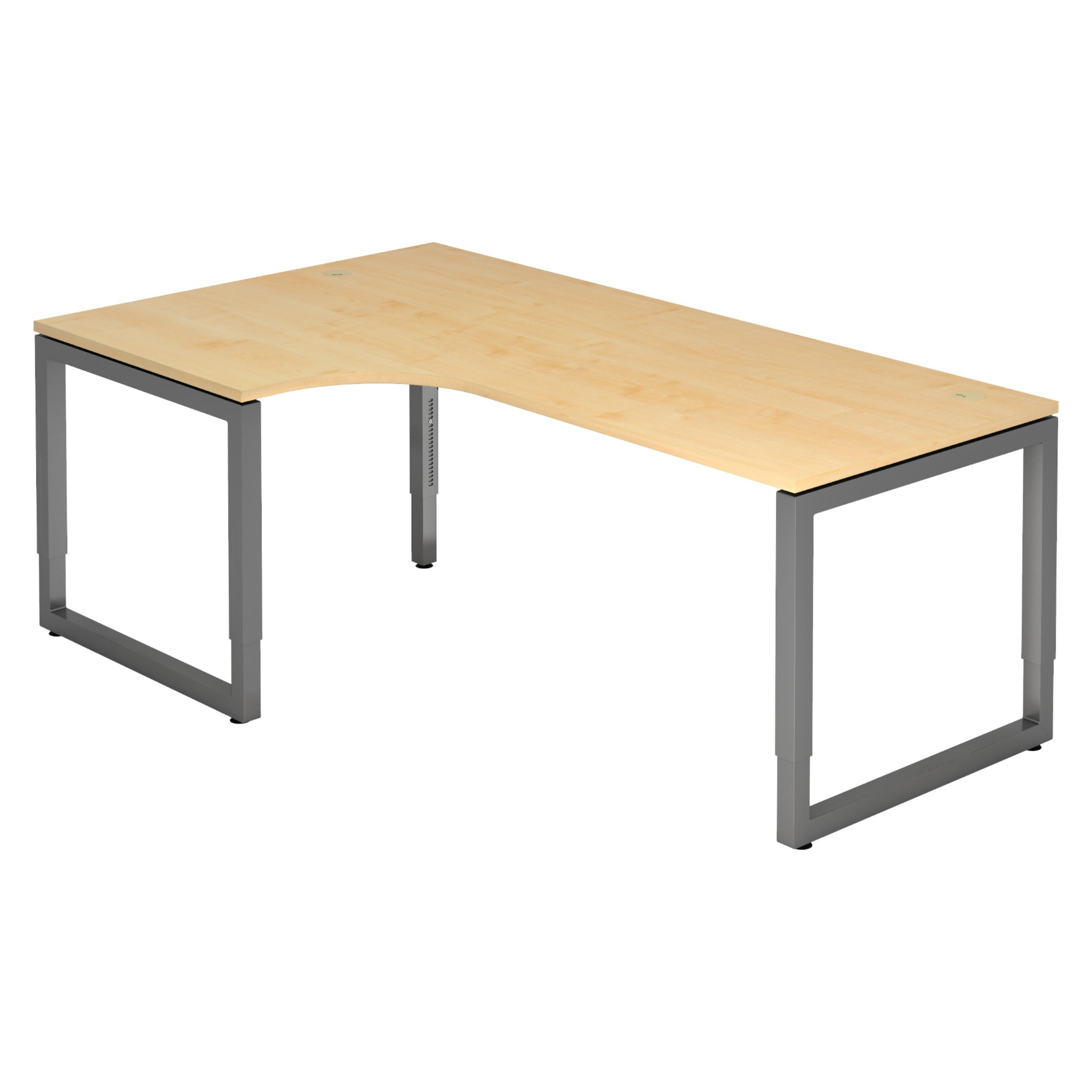 SCHREIBTISCH Serie-R 120/200/74 cm in Ahornfarben/Graphitfarben - Ahornfarben/Graphitfarben, Holzwerkstoff (120/200/74cm) - bümö