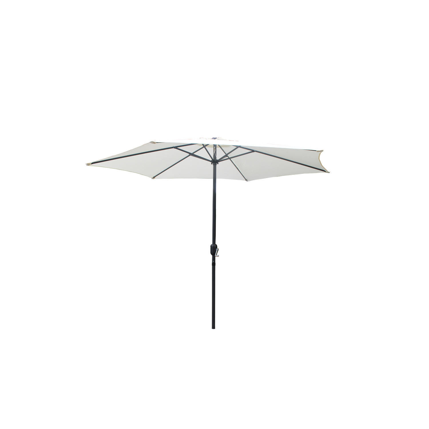 SONNENSCHIRM portofino ecru rund 2 94 x 2 94 cm gerade - Beige, Metall (294/294cm) - Concept Usine