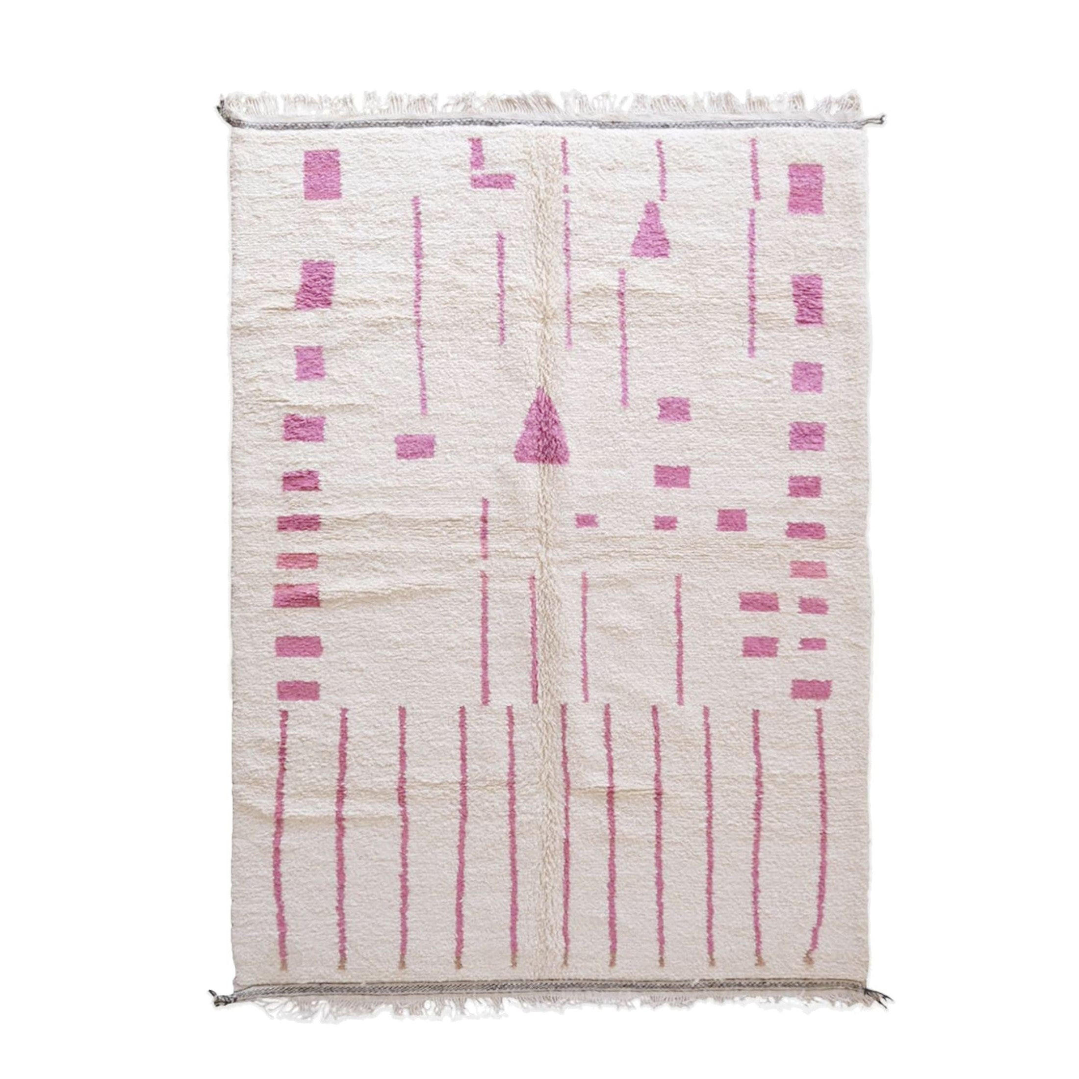 BERBERTEPPICH aus reiner Wolle 197x 303 cm - Pink, Naturmaterialien (197/303cm) - AFK Living