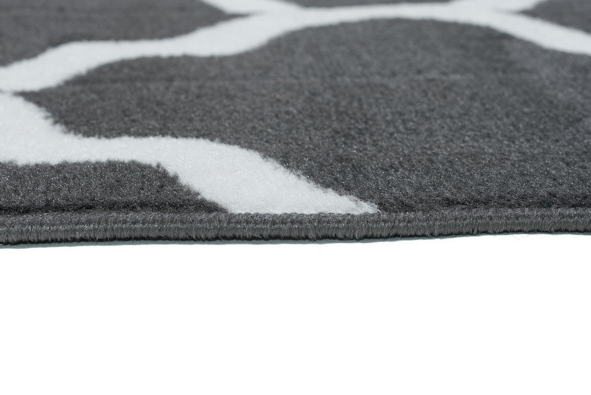 TEPPICH LUXURY Dunkelgrau Marokkanisch Geometrisch 140/200 cm - Dunkelgrau, Textil (140/200cm) - Tapiso