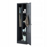 BESENSCHRANK Haushaltsschrank AGNES 185x50x50 cm - Anthrazit, Metall (50/185/50cm) - Jan Nowak