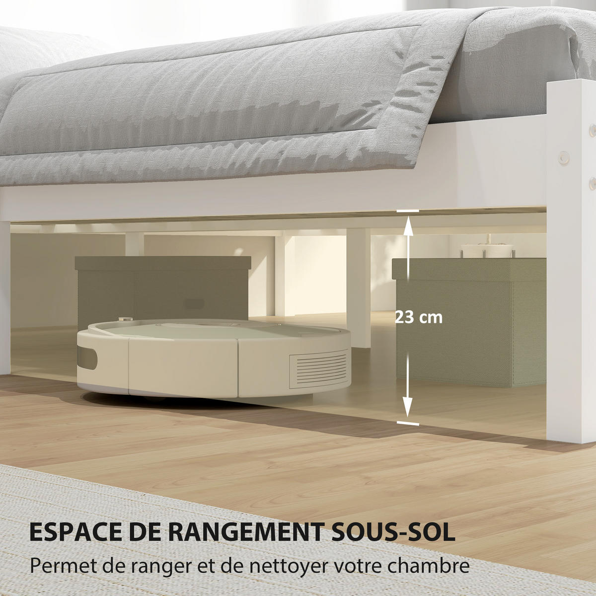 BETT 140x190 cm DE-14673 massives Kiefernholz mit Lattenrost Natur - Weiß, Holzwerkstoff (140/190cm) - ComfortXL