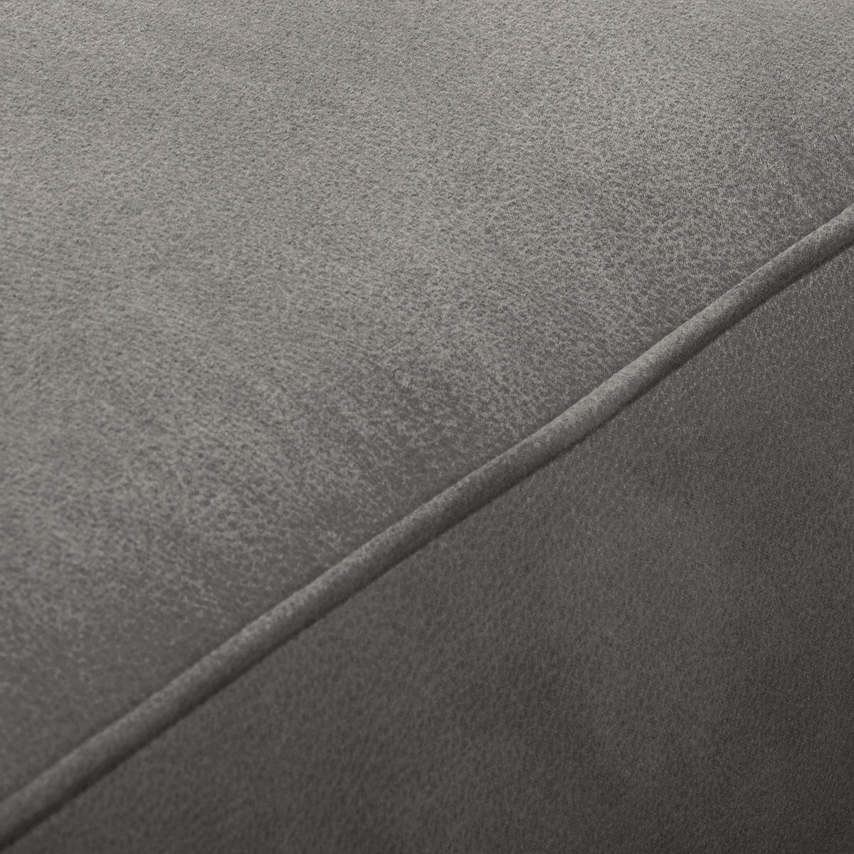 POLSTERHOCKER - Antiklederlook - Dunkelgrau, Buchenholz/Textil (104/51/63cm) - home24