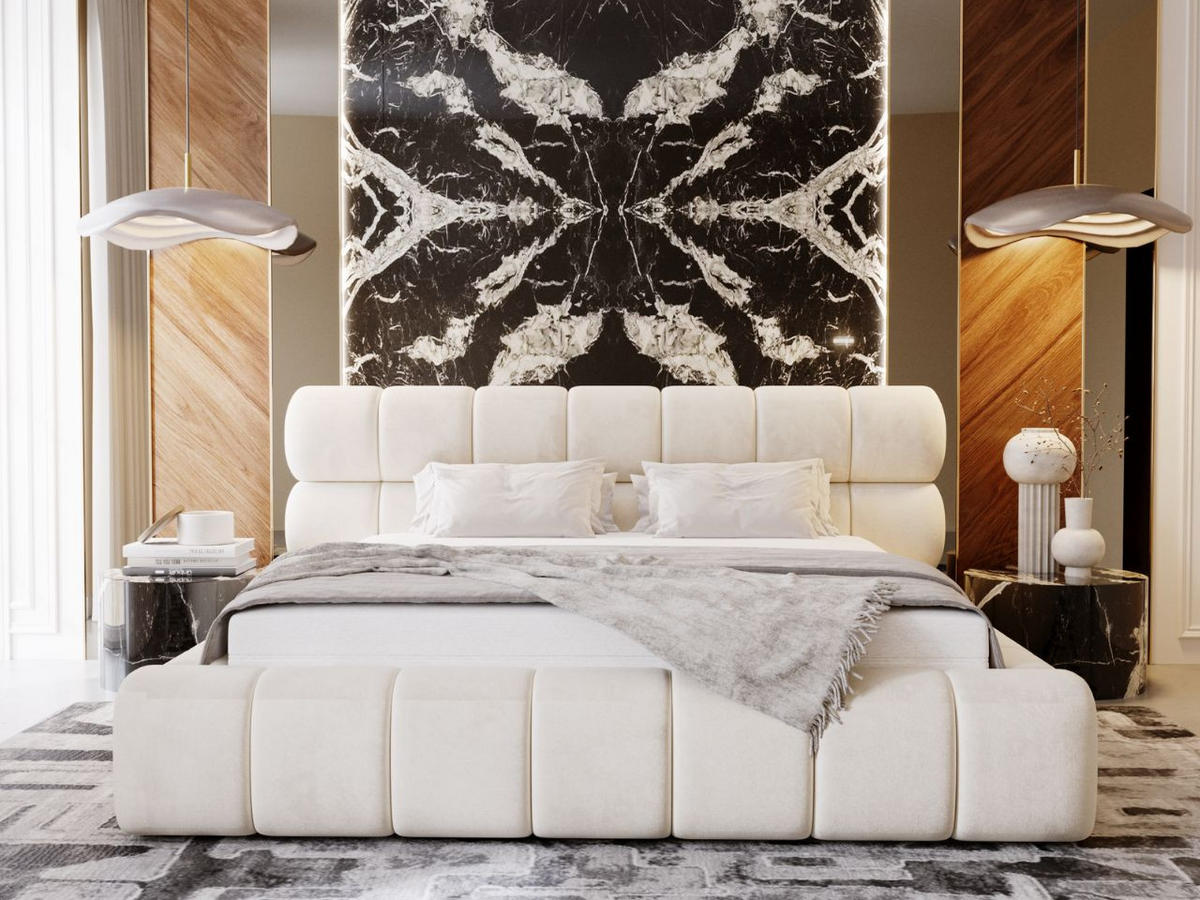 POLSTERBETT Mellow 160x200 Beige - Beige, Textil (160/200cm) - Graingold