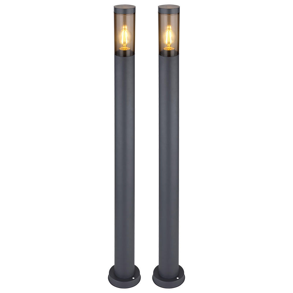 LED STEHLEUCHTE Boston Anthrazit Edelstahl - Anthrazit, Kunststoff/Metall (12.7/110/12.7cm) - Globo Lighting