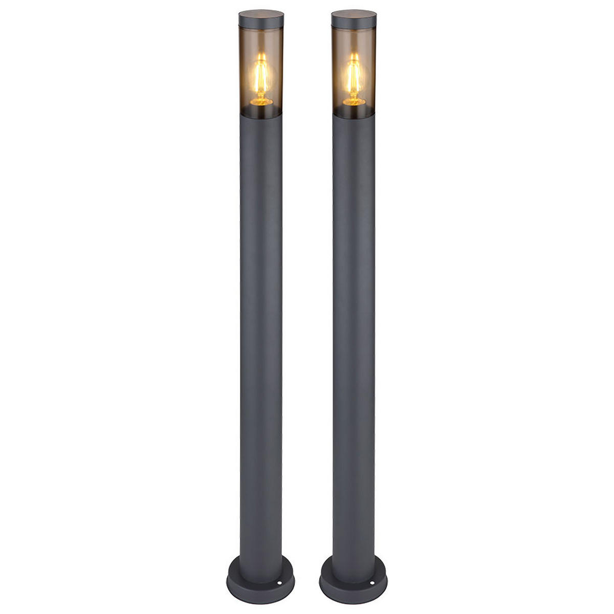 LED STEHLEUCHTE Boston Anthrazit Edelstahl - Anthrazit, Metall (12.7/12.7/110cm) - Globo Lighting