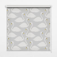 VNÚTORNÁ roleta - okenná roleta - roleta - 140x140 cm - Labute - biela, plast (140/140/0.5cm) - TULUP