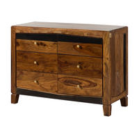 SIDEBOARD Sheesham 110x45x80 dunkelbraun lackiert ANCONA #220 - Dunkelbraun, Holz (110/80/45cm) - Massivmoebel24