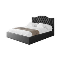 POLSTERBETT mit Bettkasten und Lattenrost, Boxbett ohne Matratze - FALIO 180x200 Schwarz Kunstleder - Schwarz Hochglanz, Holzwerkstoff/Textil (180/200cm) - ALTDECOR