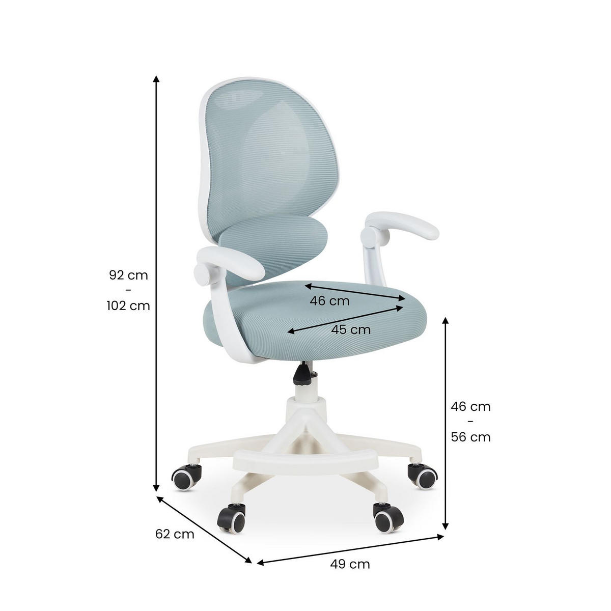 KINDERDREHSTUHL ISLA - Grün, Textil (49/102/62cm) - IDIMEX