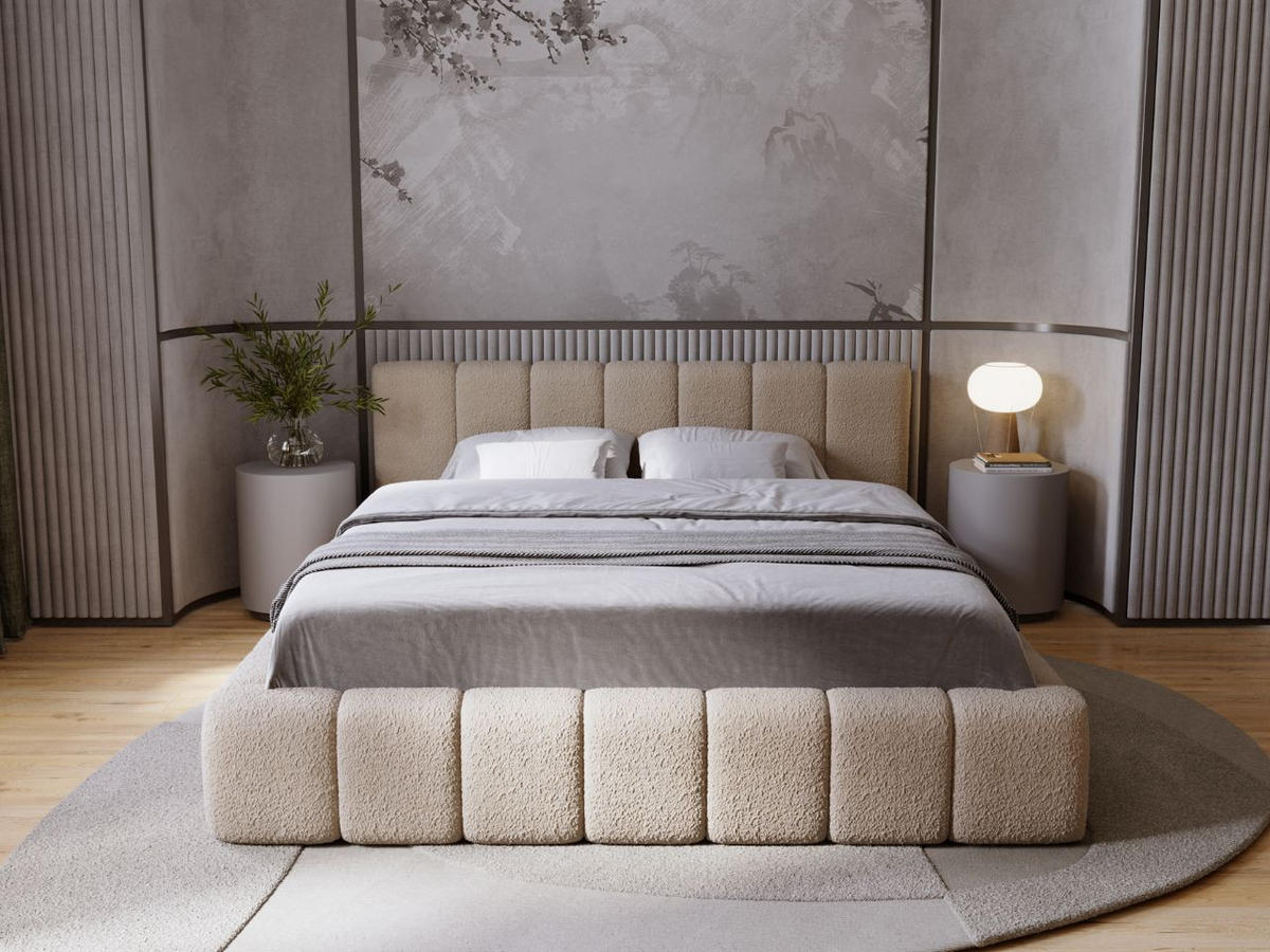 POLSTERBETT Orio 160x200 Braun - Braun, Textil (160/200cm) - Graingold