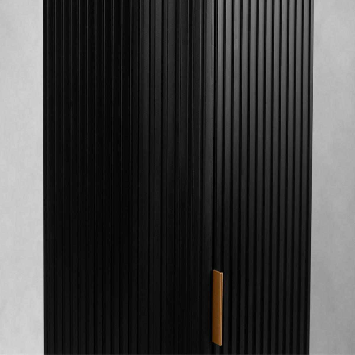 BADMÖBEL-SET 2-tlg Schwarz matt 80/51/41 cm & 35/139/31 cm - Schwarz, Holzwerkstoff (80.4/51.7/41.5cm) - Rodan