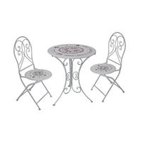 BALKONMÖBEL-SET Stefan 3-teilig Balkon-Set - Bronzefarben, Metall - DELUKE