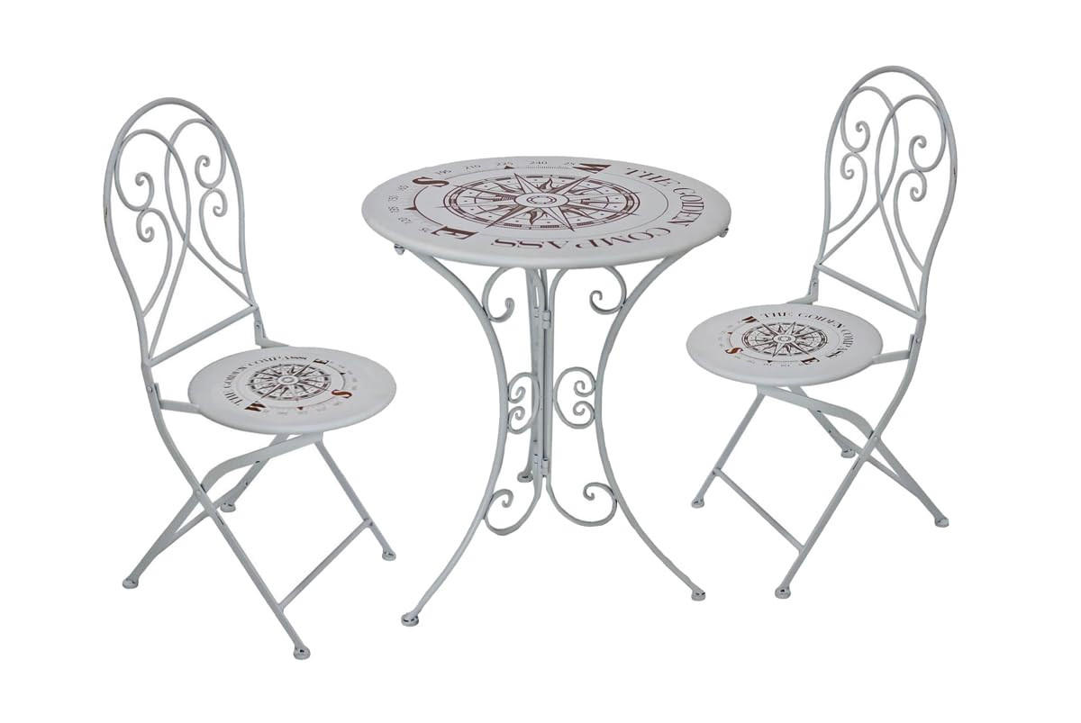 BALKONMÖBEL-SET Stefan 3-teilig Balkon-Set - Bronzefarben, Metall - DELUKE