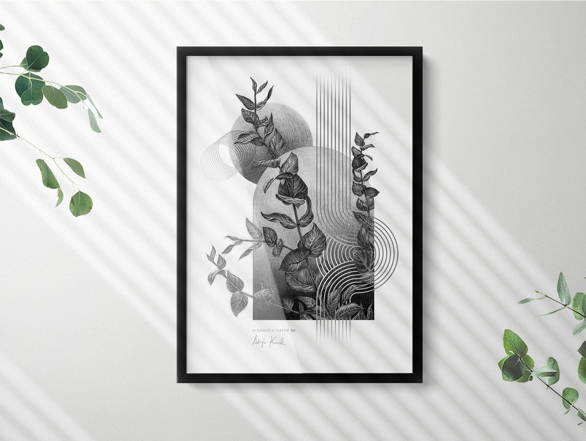 BILDERRAHMEN - Schwarz, Kunststoff (50/70/1.5cm) - Wallfluent