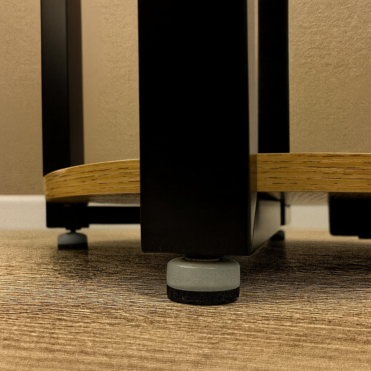 COUCHTISCH Holzoptik Metall Eichefarben Schwarz rund klein 46x52 cm - Eichefarben/Schwarz, Holzwerkstoff/Metall (46/46/52cm) - Begryf