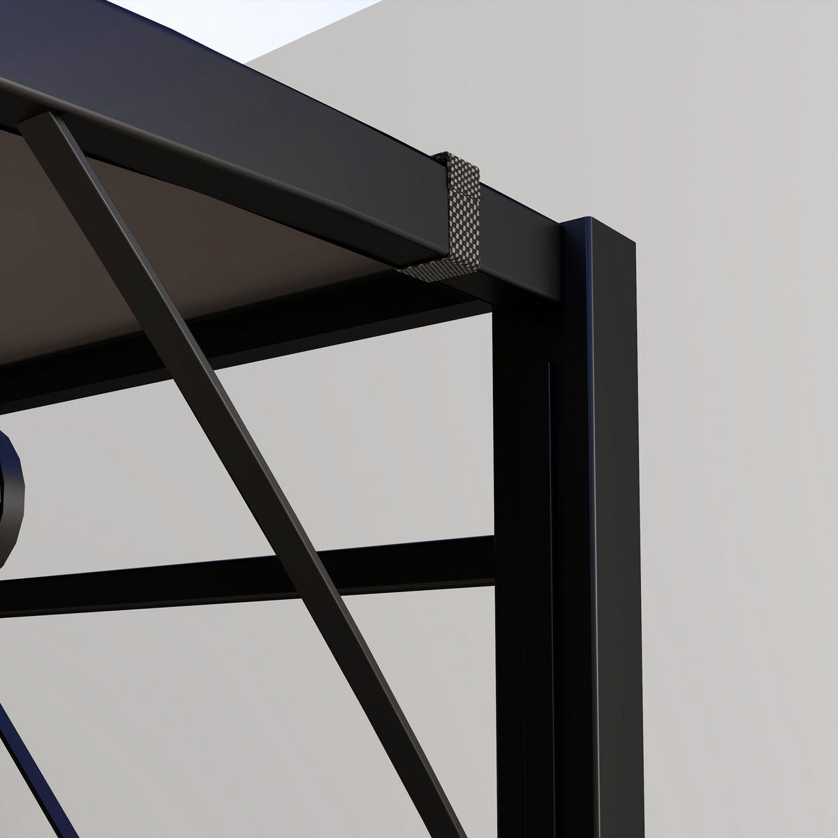 PERGOLA Wasserabweisend mit verstellbarem Dach 291/366/250 cm - Dunkelgrau, Textil/Metall (250/250/300cm) - Outsunny