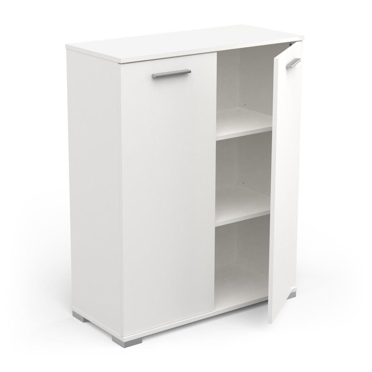 VIELZWECKSCHRANK 2 Türen – IZZY - Weiß, Holzwerkstoff (79.7/35.1/101.7cm) - Calicosy
