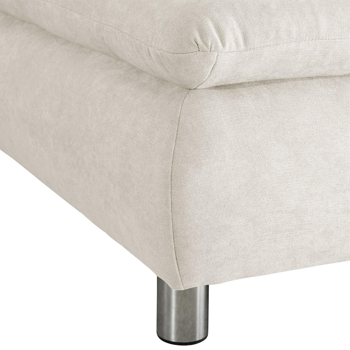 ECKSOFA mit Ottomane rechts Kaye Flachgewebe beige - Beige, Kunststoff (190/270cm) - 58aufmkessel