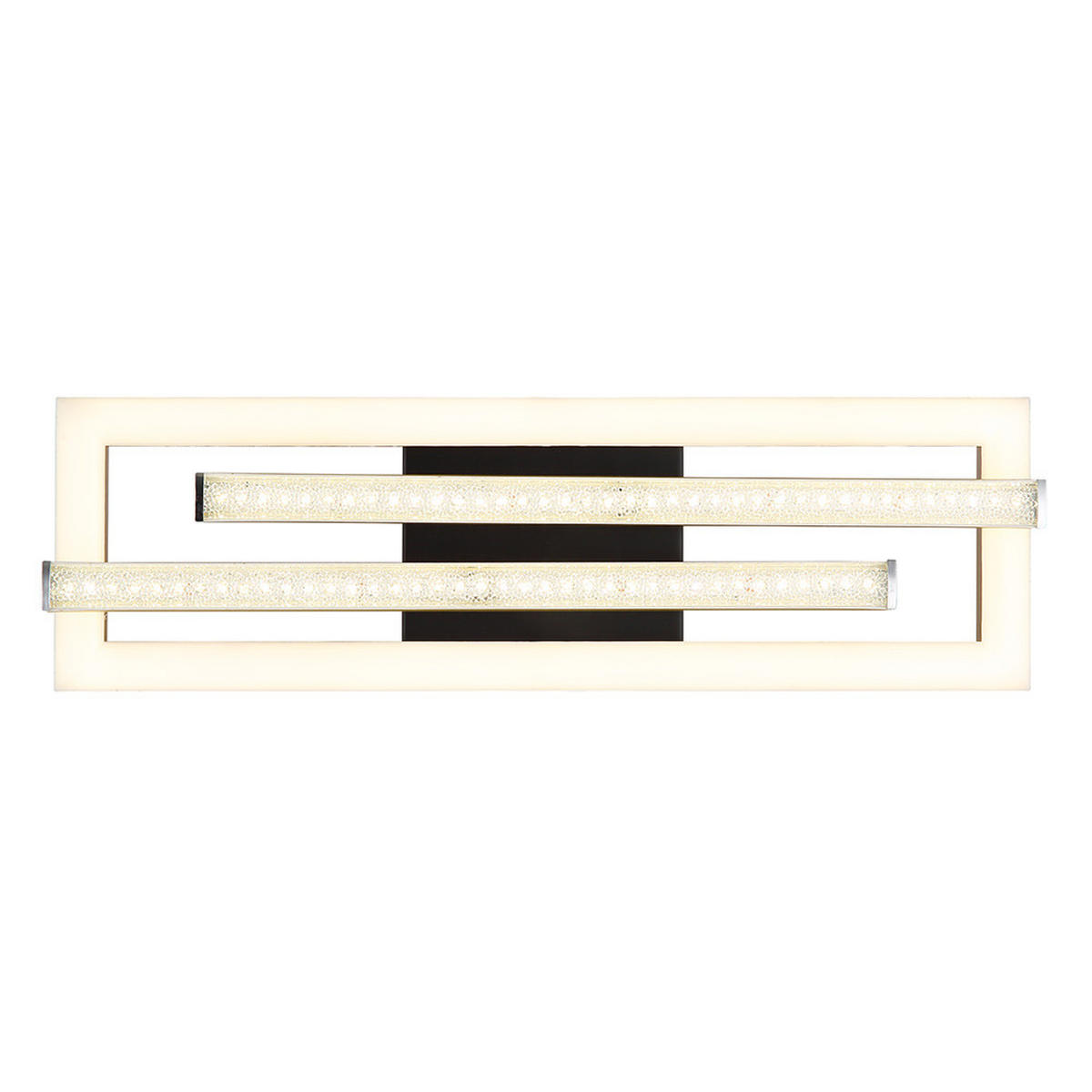 LED DECKENLEUCHTE Kristalle Gold Schwarz - Goldfarben, Kunststoff (40/37.5/6.3cm) - Globo Lighting