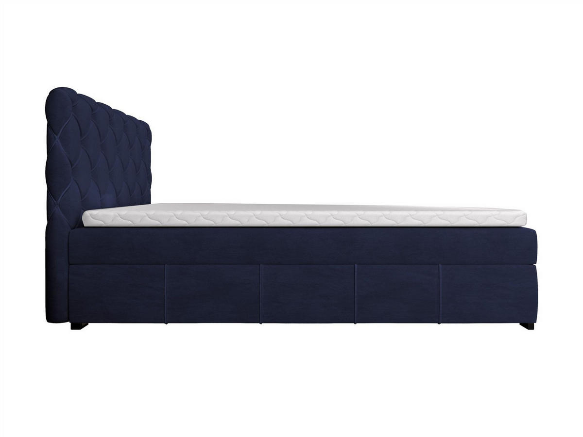 BOXBETT Gisel - Blau, Holzwerkstoff/Textil (140/200cm) - Fun Möbel