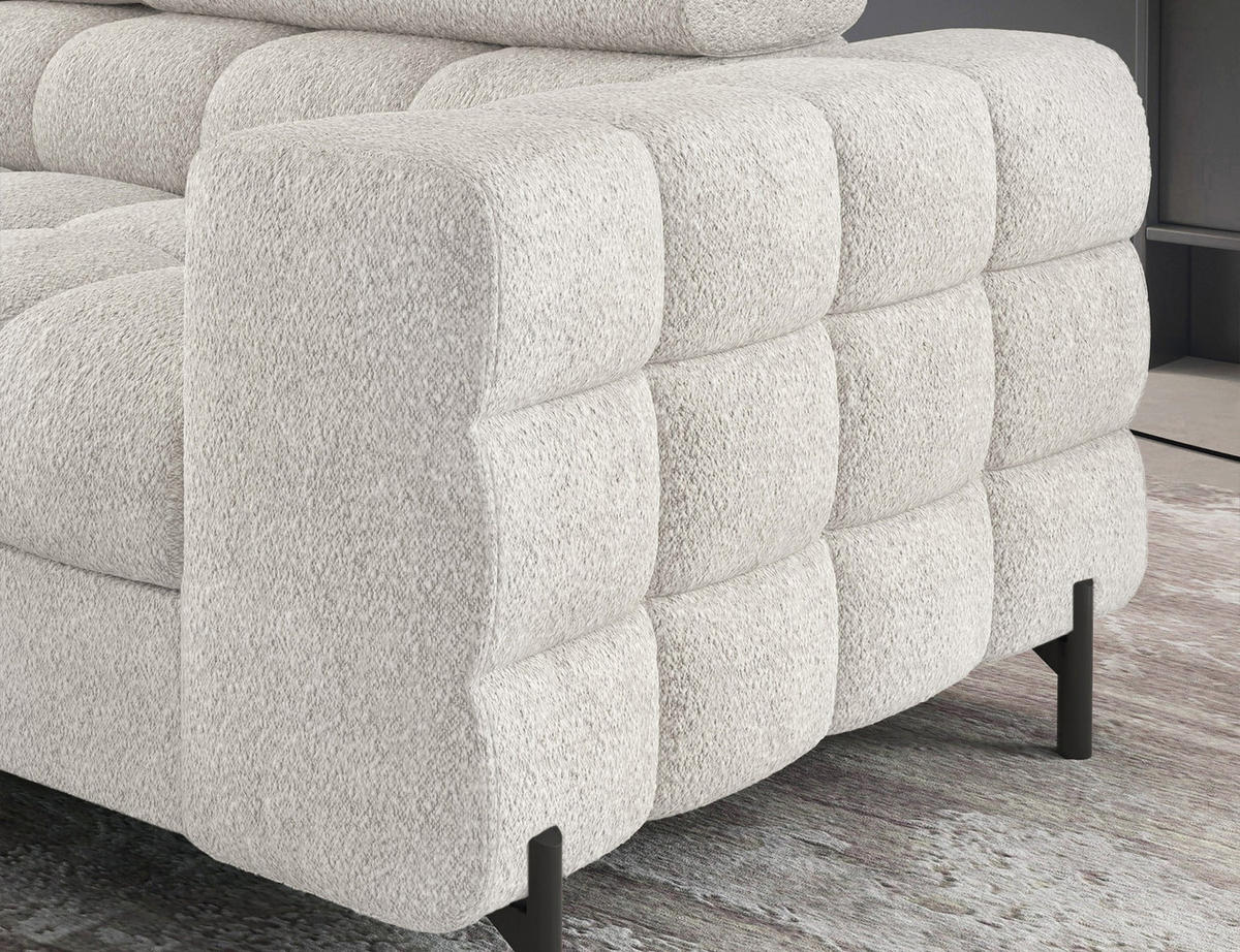 WOHNLANDSCHAFT FERUCCE Ecksofa L-Form – Polsterecke mit Schlaffunktion, Bettkasten & verstellbaren Kopfstützen 276 cm - Weiß, Kunststoff (276/200cm) - Wohnideebilder