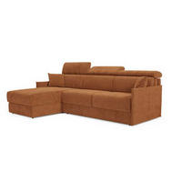 ECKSOFA Miryam - Rostfarben, Metall (252/98cm) - Divani.store